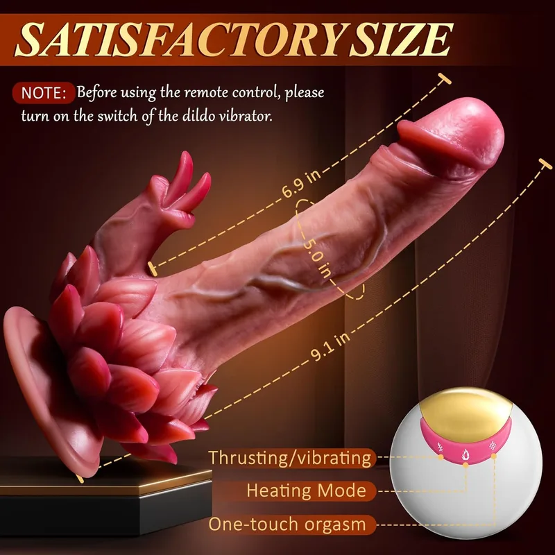 7-Inch Big Dildo with Remote Control & Clitoral Vibrator - Main Image