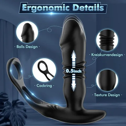 App-Controlled Prostate Massager & Vibrating Anal Plug – Silicone
