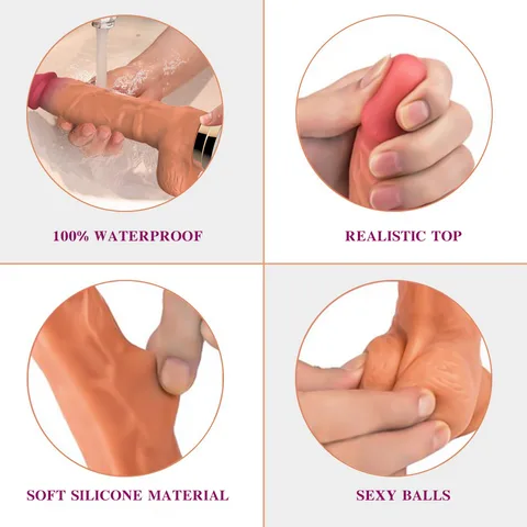 Remote Control Vibrating Dildo with Heating & Thrusting Modes