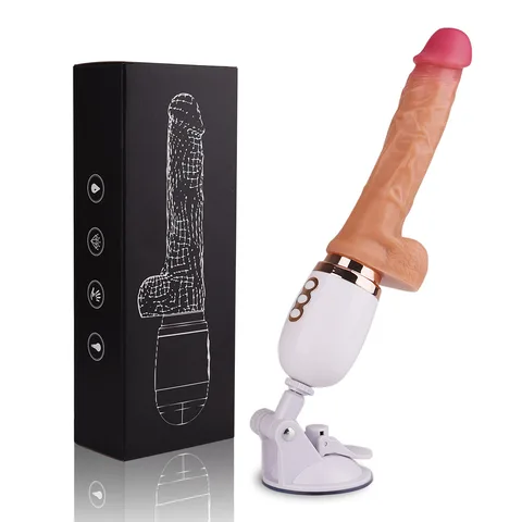 Remote Control Vibrating Dildo with Heating & Thrusting Modes