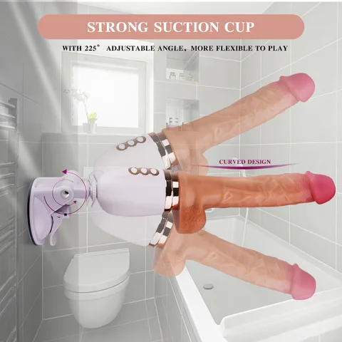 Remote Control Vibrating Dildo with Heating & Thrusting Modes