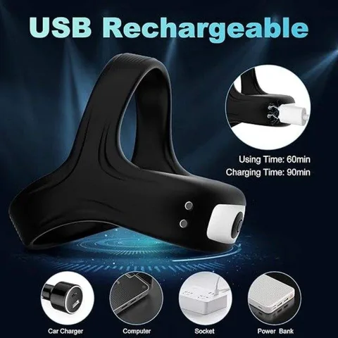 Vibrating Ring for Men | 10 Modes & IPX7 Waterproof