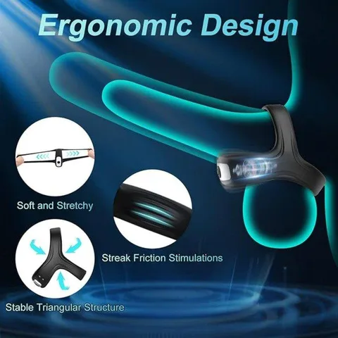 Vibrating Ring for Men | 10 Modes & IPX7 Waterproof